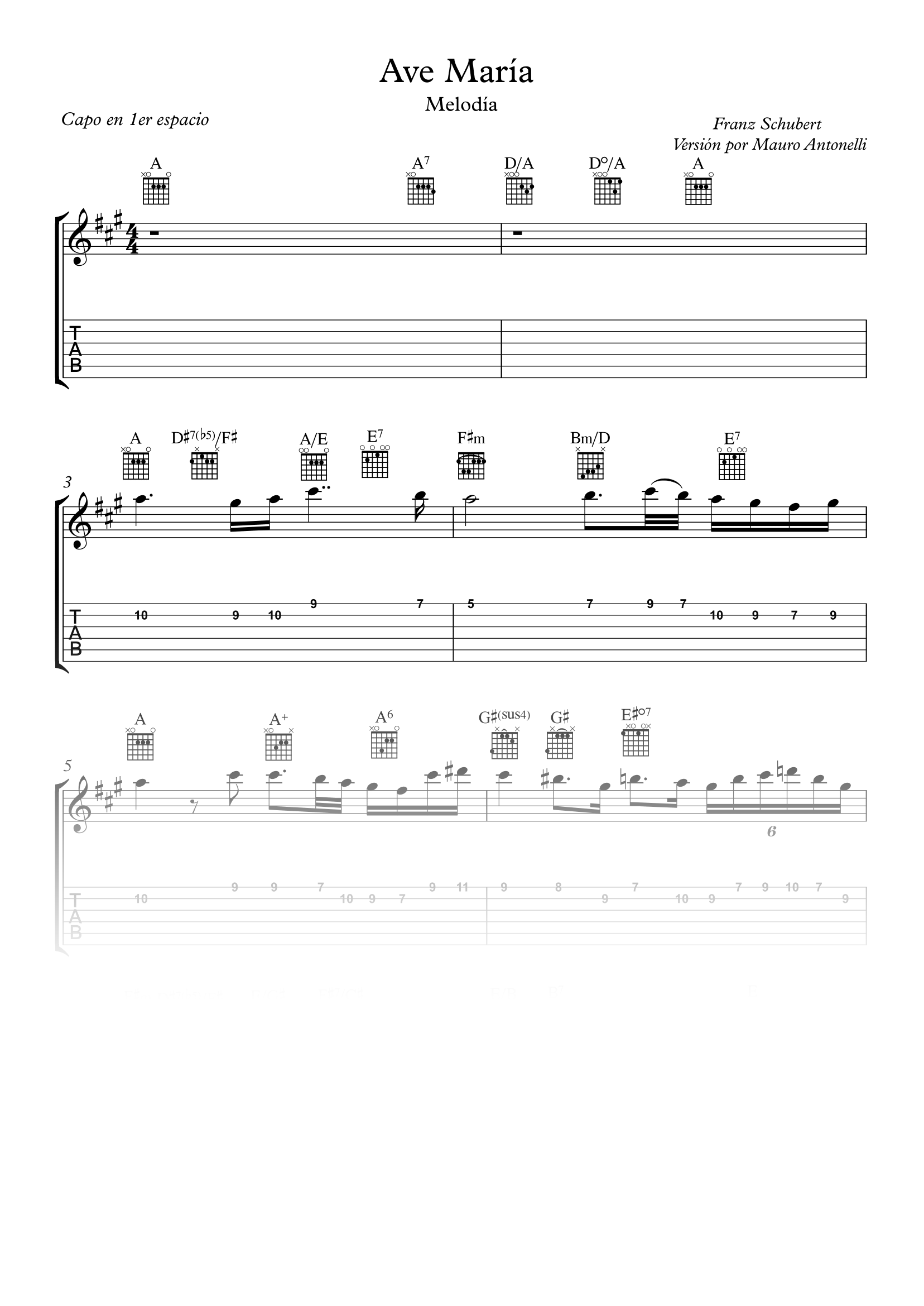 Ave María - Partitura + Tab + Acompañamiento + Pista product image (1)