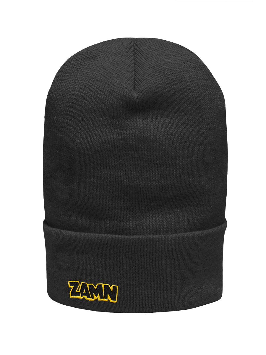 ZAMN Logo Beanie: Black product image (1)