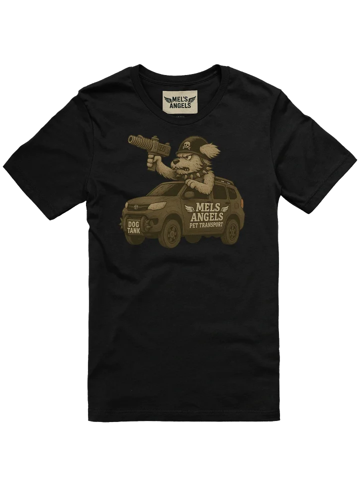 Mel’s Angels “Dog Tank” T-Shirt – Bella+Canvas Unisex Graphic Tee, Military-Style Rebel Dog Apparel product image (1)