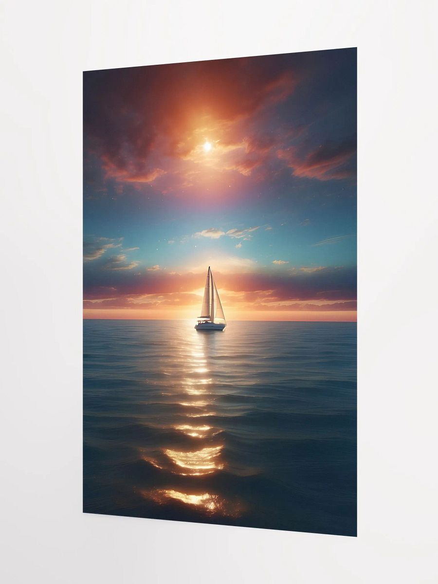 Sail Away Seascape at Sunset Poster product image (5)