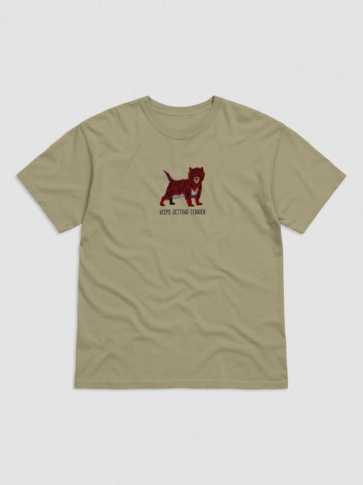 Keeps Getting Terrier T-Shirt(Embroidered) of a Cairn Terrier(Red Brindle) product image (9)