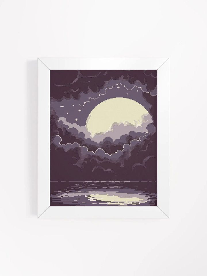2-Bit Moon Pixel Art product image (1)
