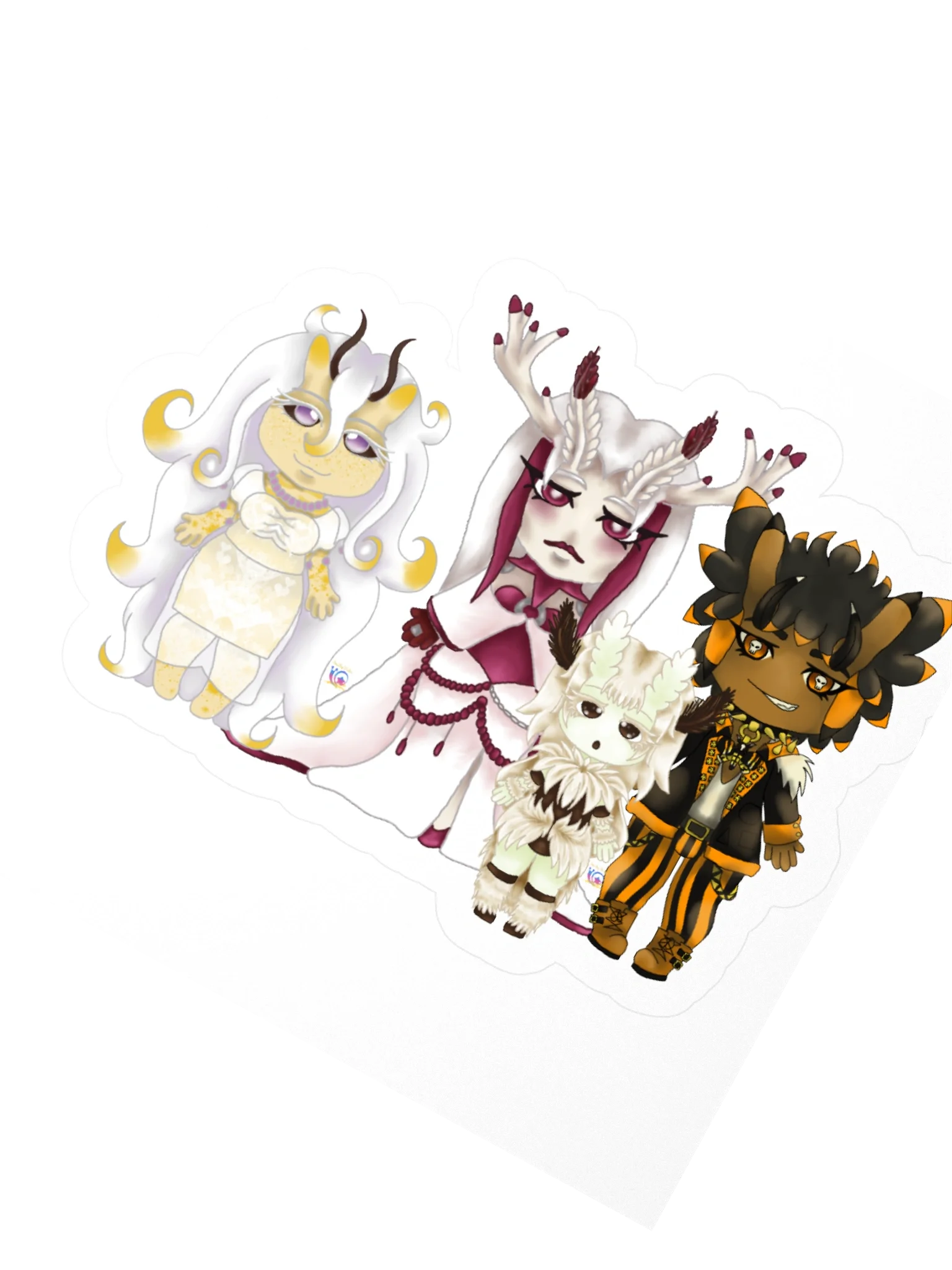 Supernatural Couple Chibi stickie product image (5)