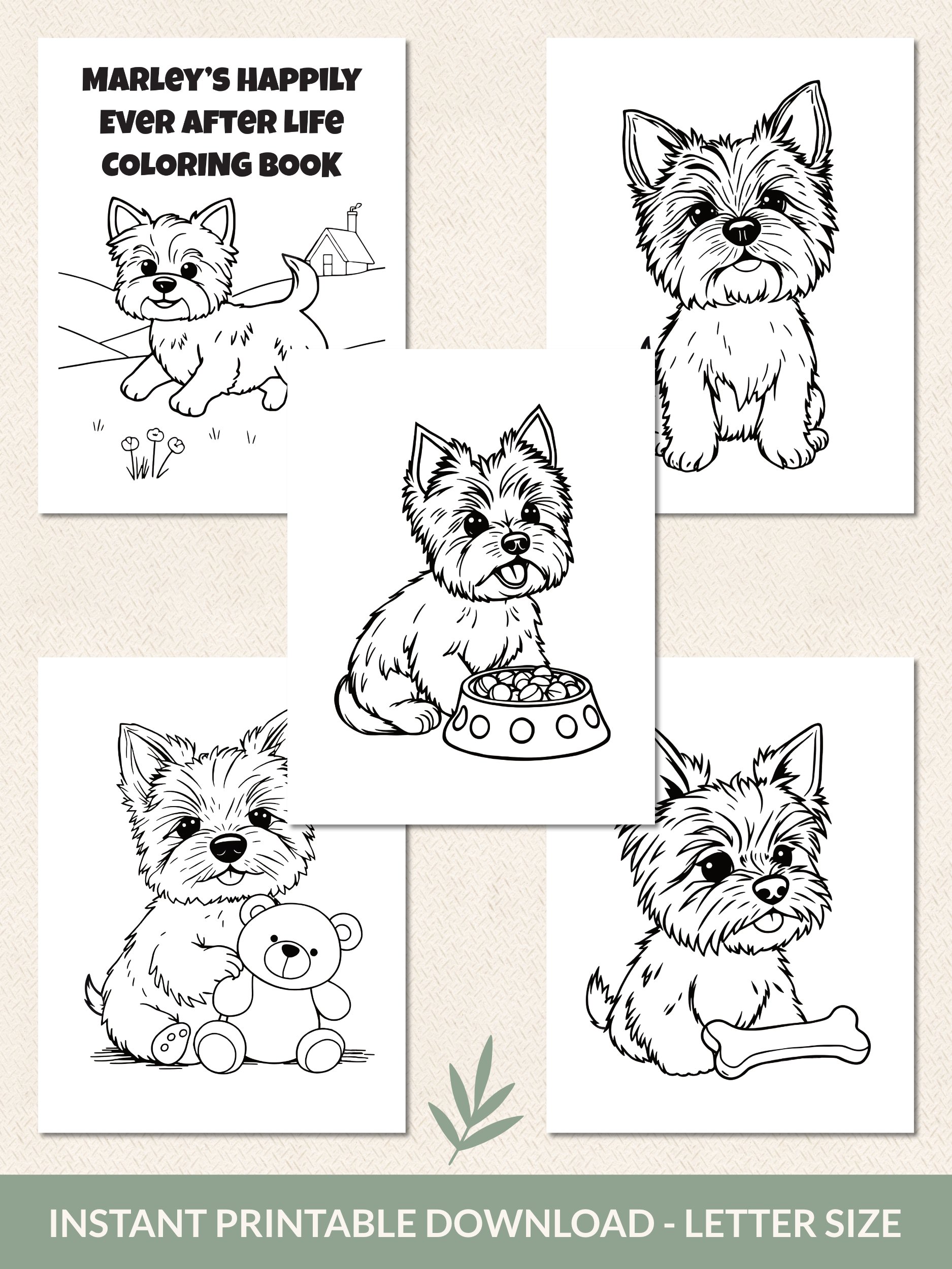Printable Cute Yorkie Dog Coloring Pages – 34 Fun & Easy Designs product image (2)