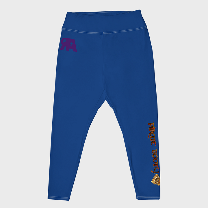 Blue All-Over Print Plus Size Leggings copy product image (1)