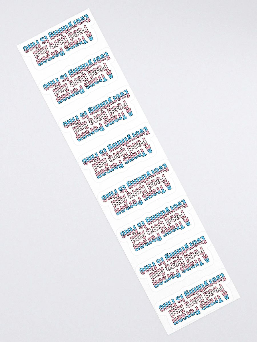 A Trans Person Peed Here Sticker Sheet product image (2)