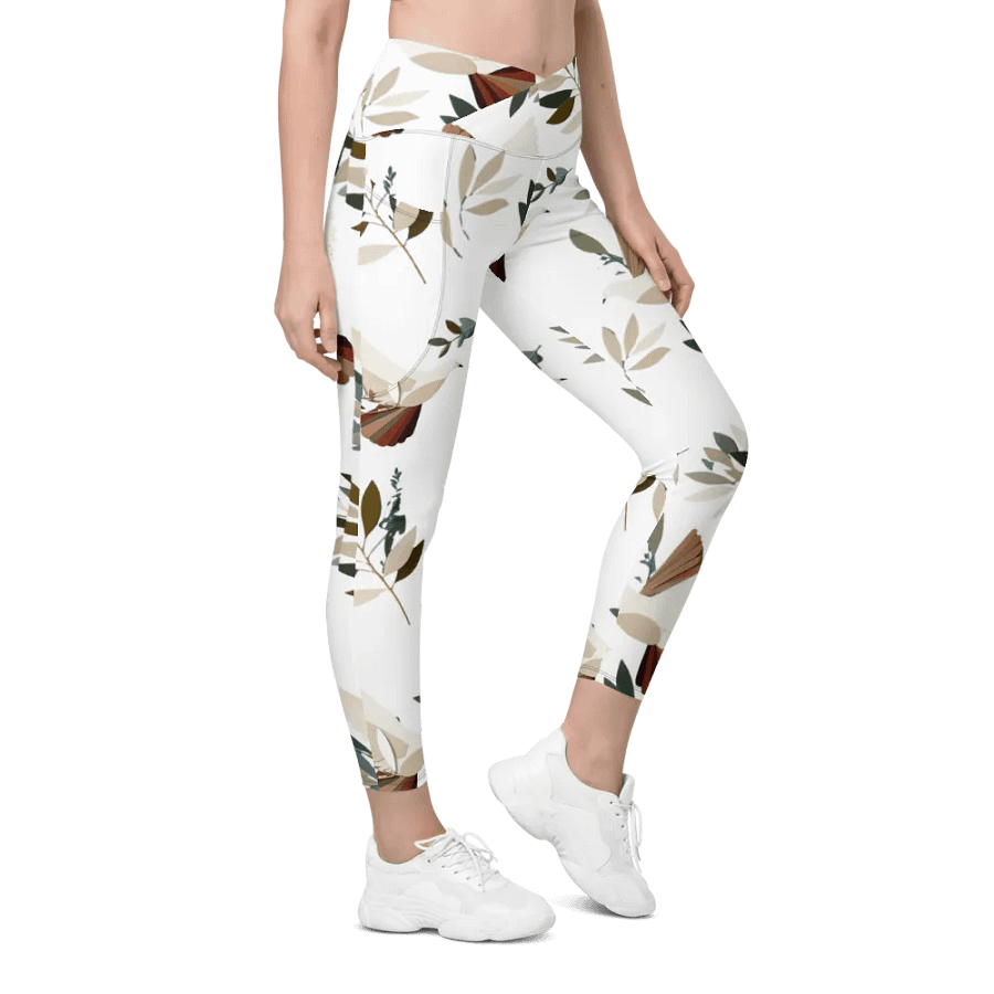 Harmony Birds Crossover Leggings with Pockets product image (6)