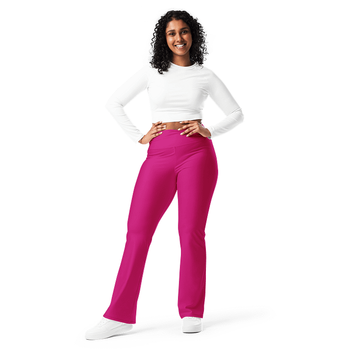 Chic Pink Flare Leggings product image (2)