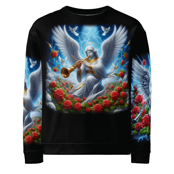 Angels making Music with a Clarinet - All-Over Unisex Sweatshirt #5 product image (1)