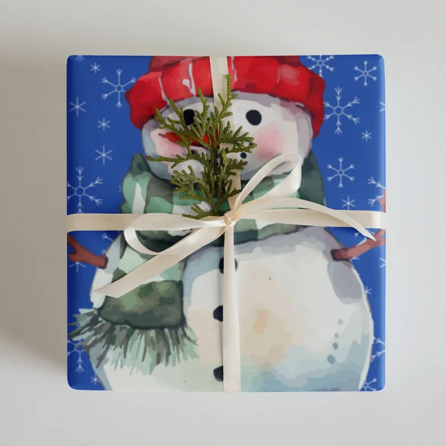 Cheerful Snowman Wrapping Paper Set product image (11)