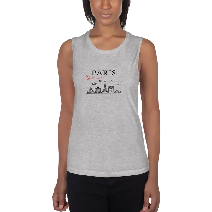 Love Paris with Monuments Women's Flowy Muscle Tank product image (1)