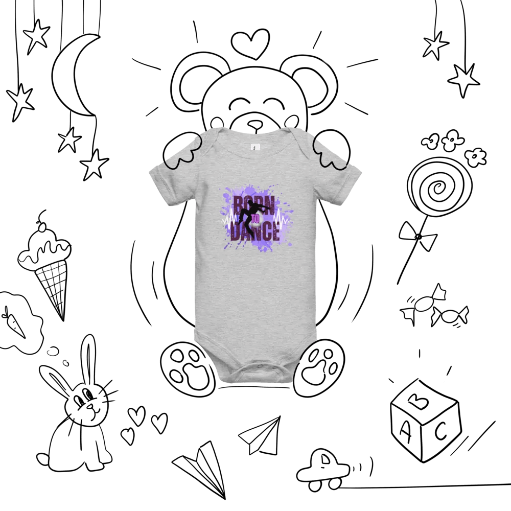 Born to Dance His Silhouette Baby Onesie product image (6)