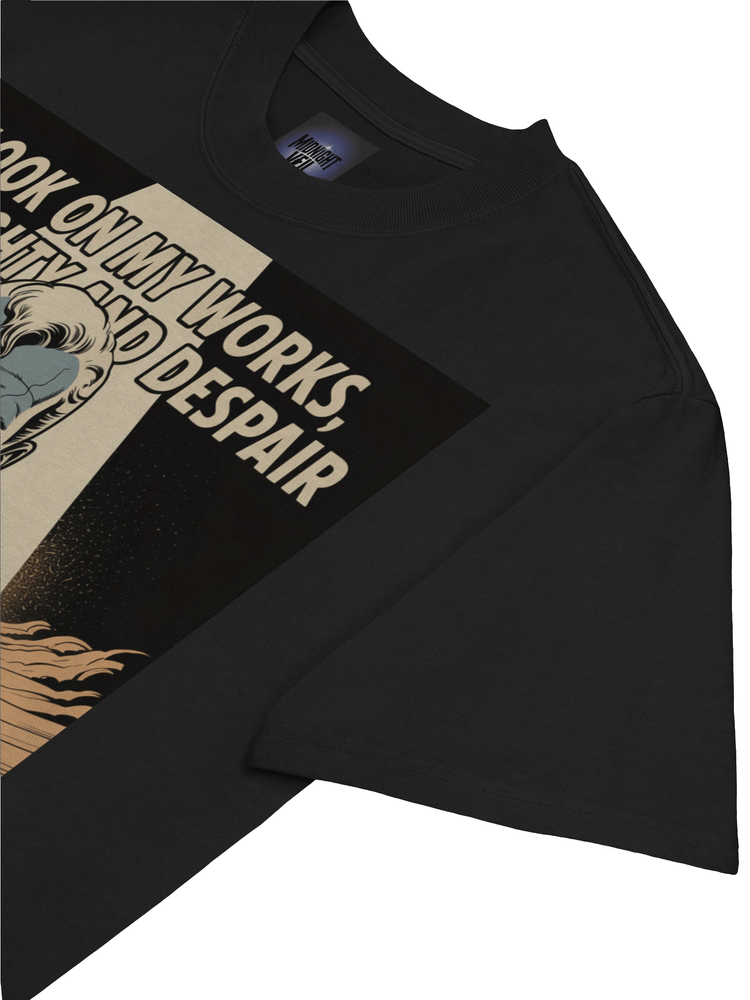 Look Upon My Works: Ozymandias Inspired Oversized Faded T-Shirt product image (7)