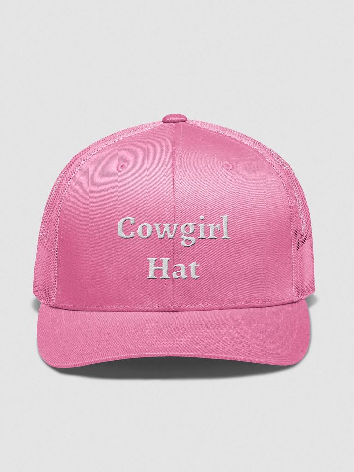 Cowgirl Hat - Embroidered Trucker Hat (Pink) product image (1)