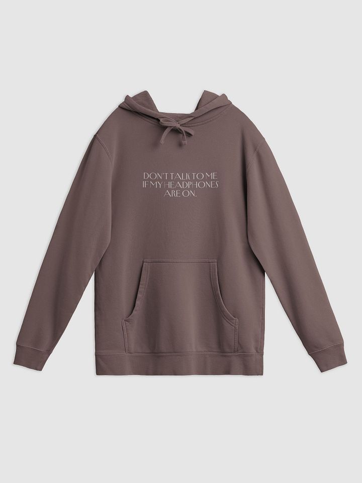 HEADPHONES ON (variant 8) printed pigment hoodie product image (7)
