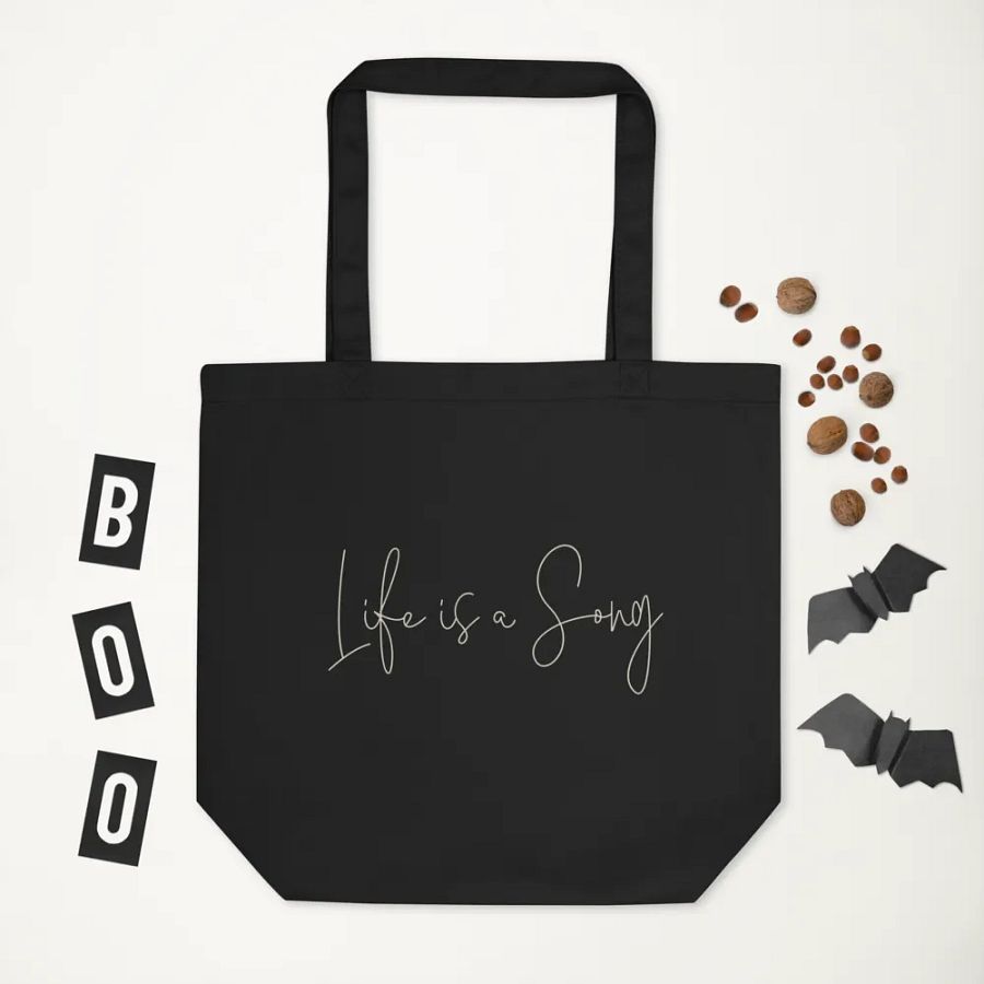 Life is a Song (Double-Sided) Black Tote product image (5)