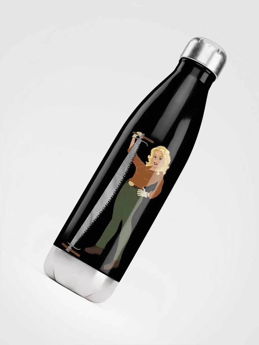 Crosscut Saw Blonde Dolly Pinup Water Bottle product image (5)