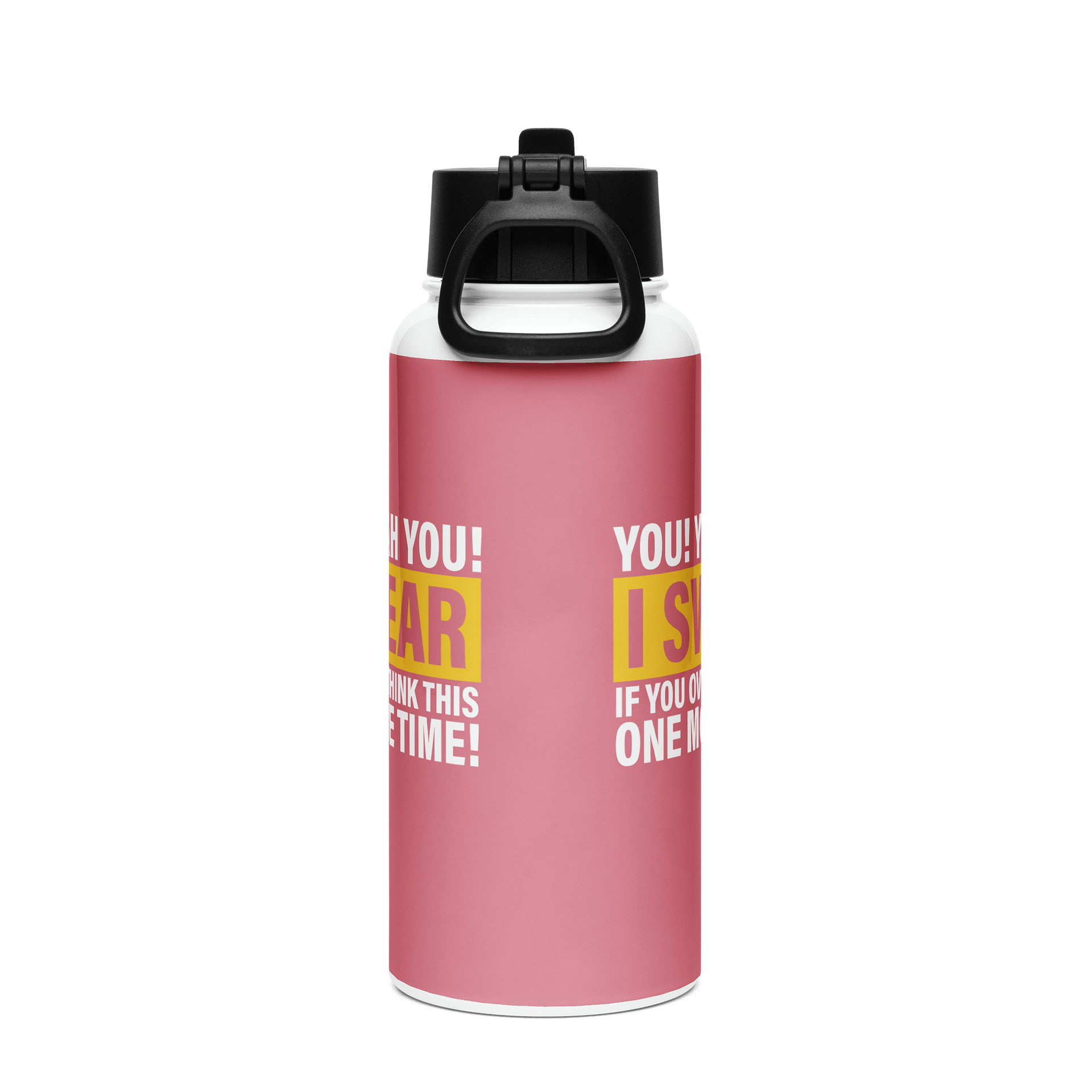 "Overthink" Stainless Steel Water Bottle (Pink) product image (3)