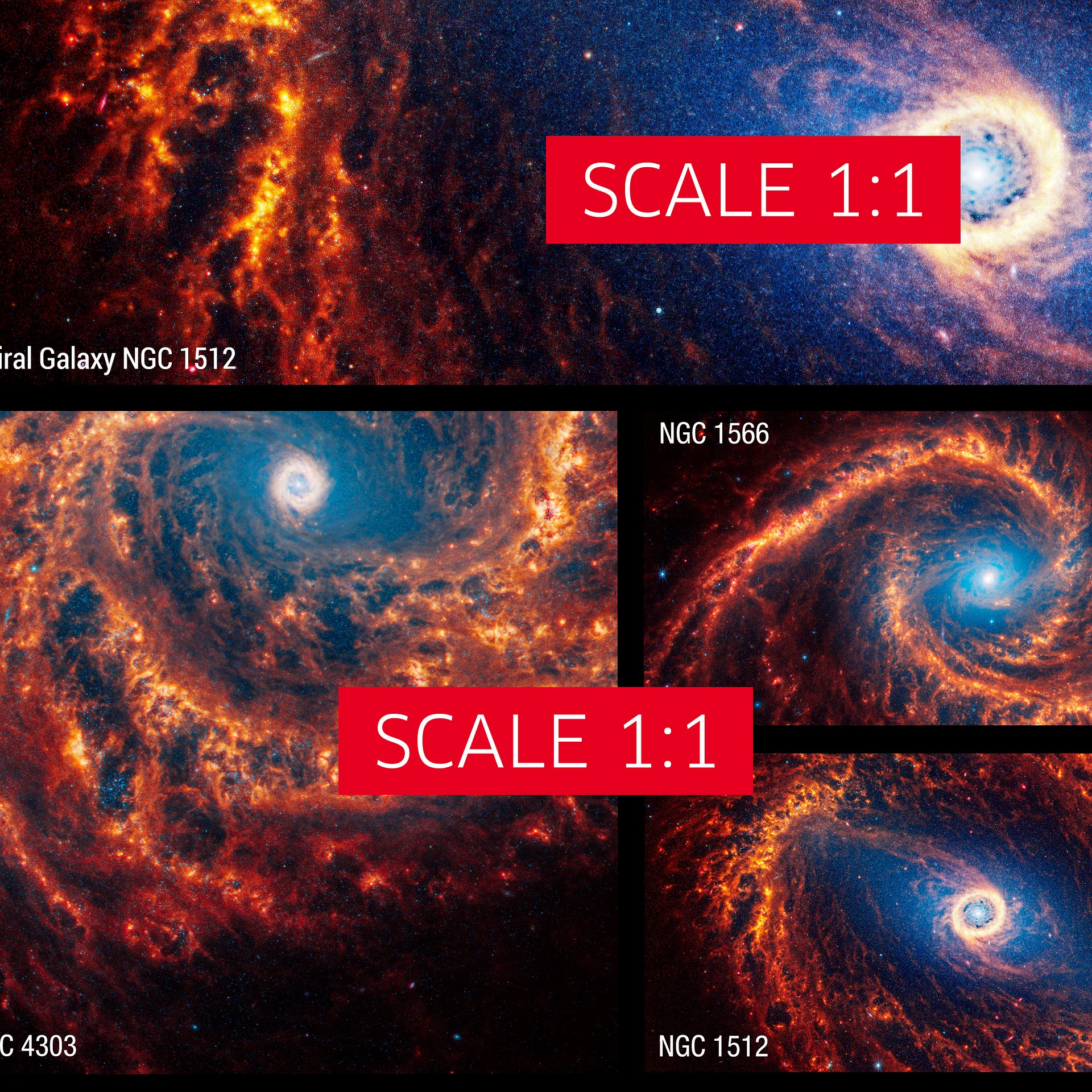 JWST 19+2 Spiral Galaxies (James Webb/JWST) — space poster product image (6)