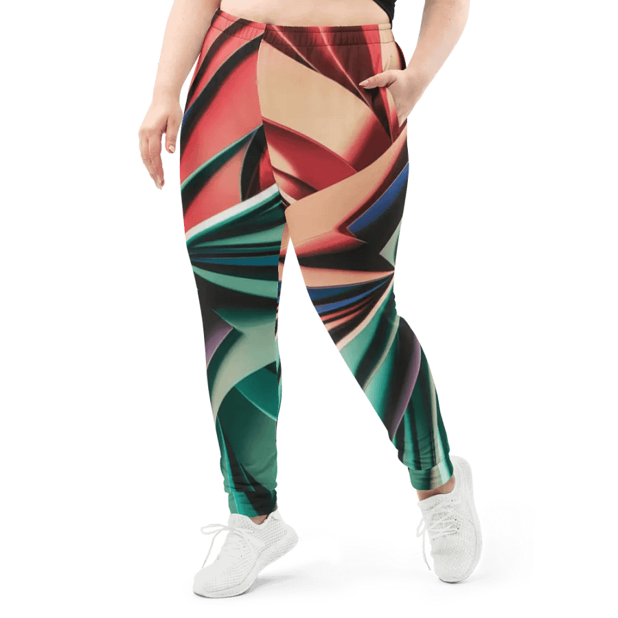 Abstract Geometric Women's Joggers in Vibrant Colors (XS-3XL) product image (9)
