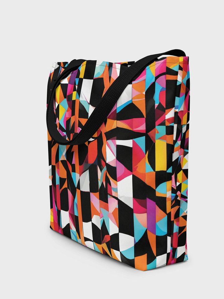 Tote Bag "Colorful Modern Abstract Checkered Art" product image (1)