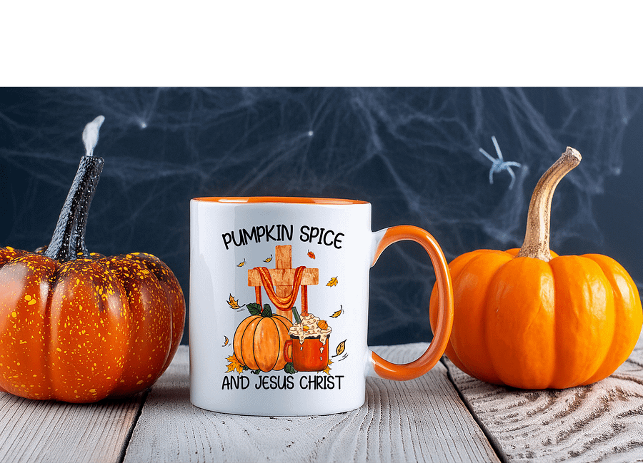 Pumpkin Spice and Jesus Christ Ceramic Mug product image (1)