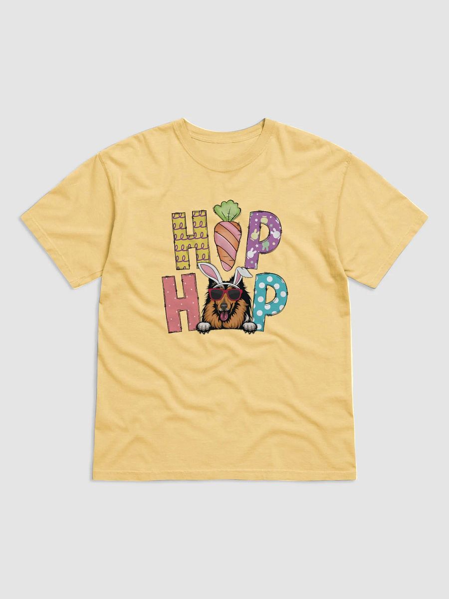 Hip Hop Easter Shetland Sheepdog T-Shirt | Cute Easter Day Collie/Sheltie Wearing Bunny Ears and Sunglasses T-Shirt product image (2)