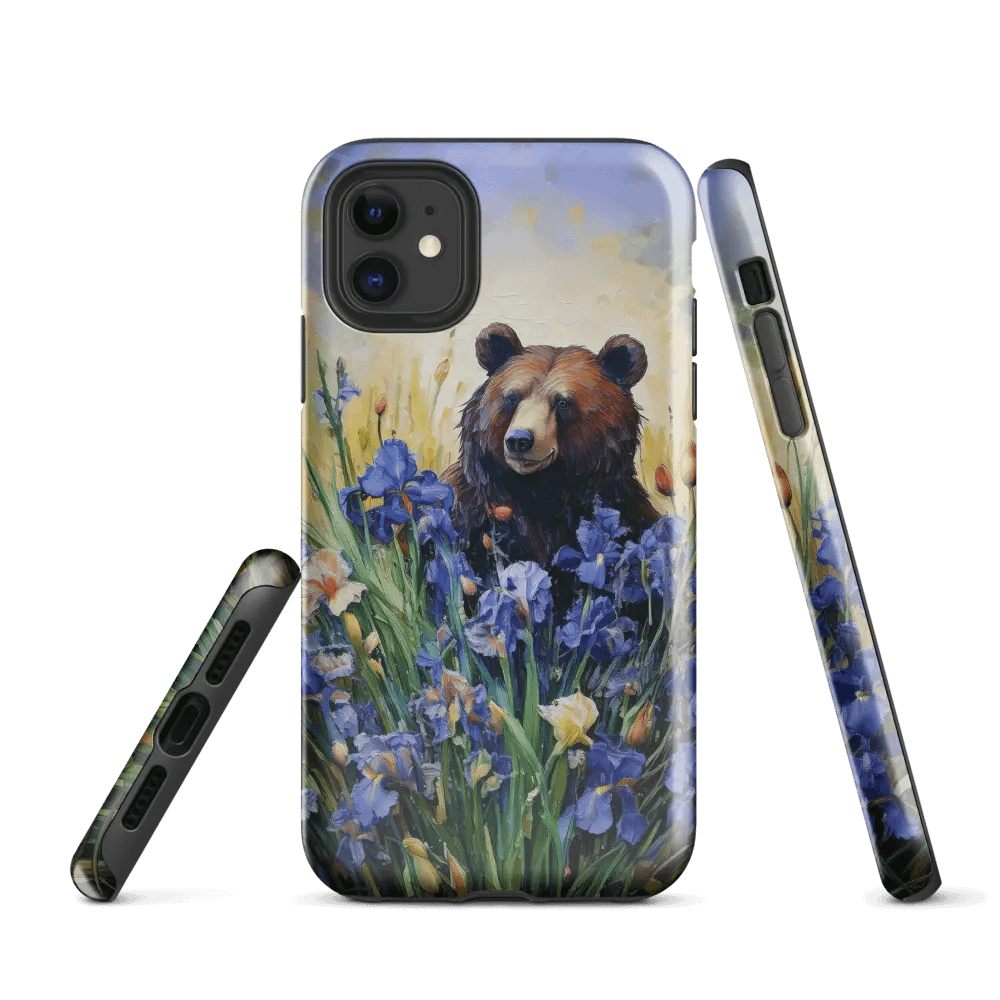 Bear with Irises Tough Case for iPhone product image (1)