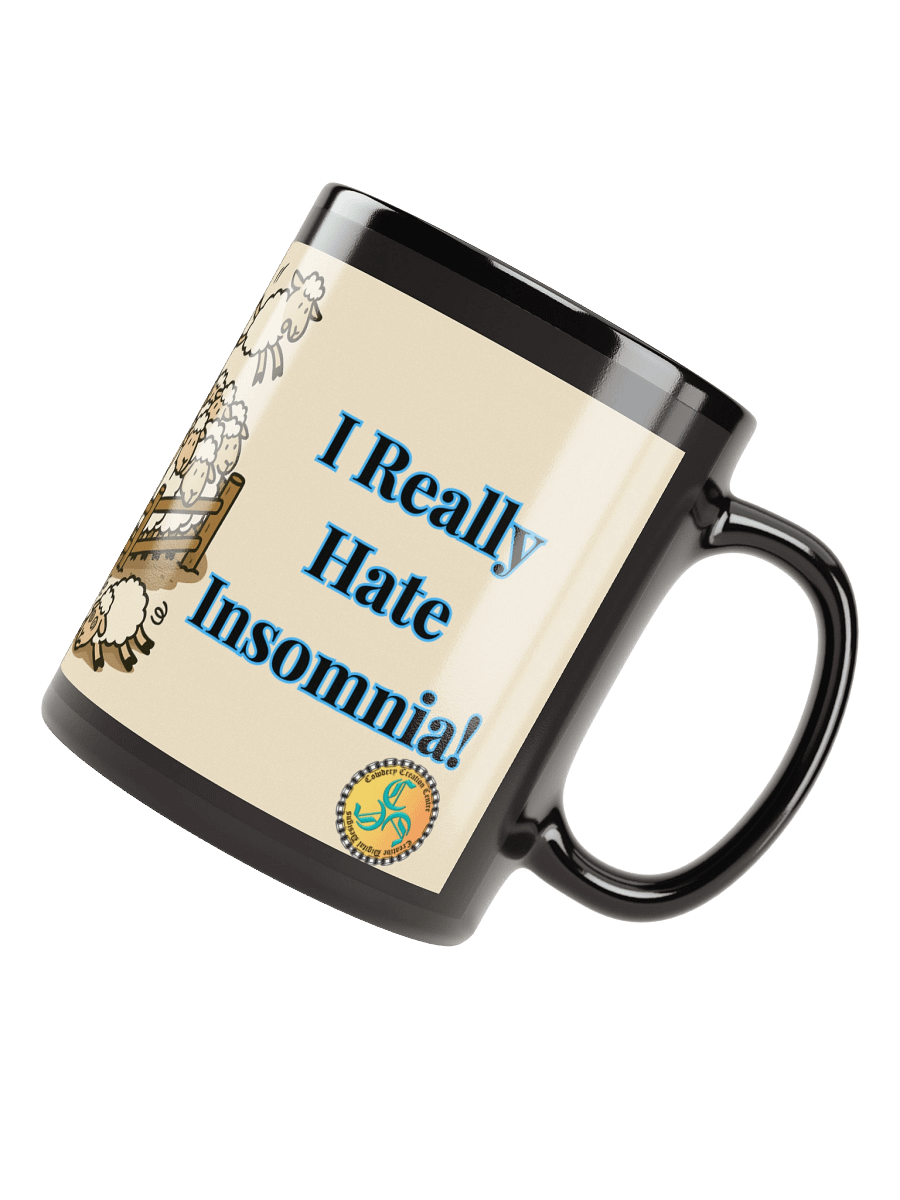 I Really Hate Insomnia (Both) Glossy Black Mug product image (8)