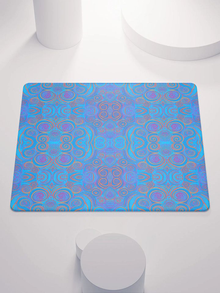Funky Blue Dreams Liquid Tie-Dye Gaming Mouse Pad product image (2)