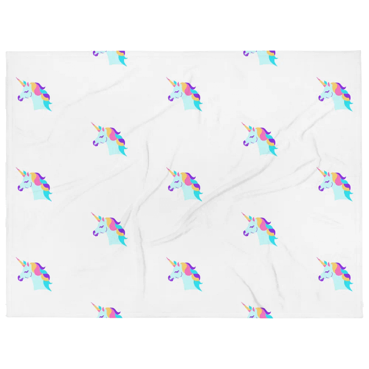 Rainbow Unicorn Grid Throw Blanket product image (1)