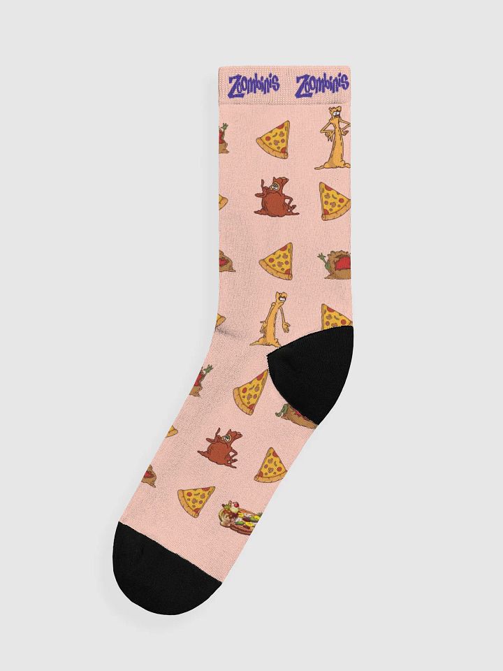 Pizza Troll Party Socks - Peach product image (1)