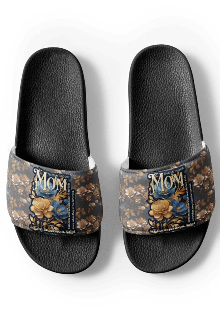 Funny Mom Floral All Over Print Slides product image (1)