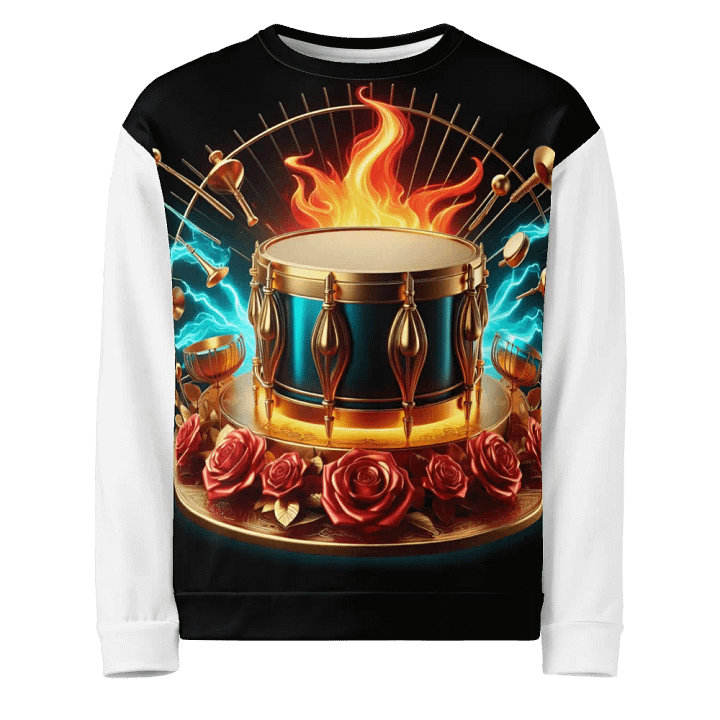 Ornate Rhythmic Golden Drum - Unisex Sweatshirt #6 product image (1)