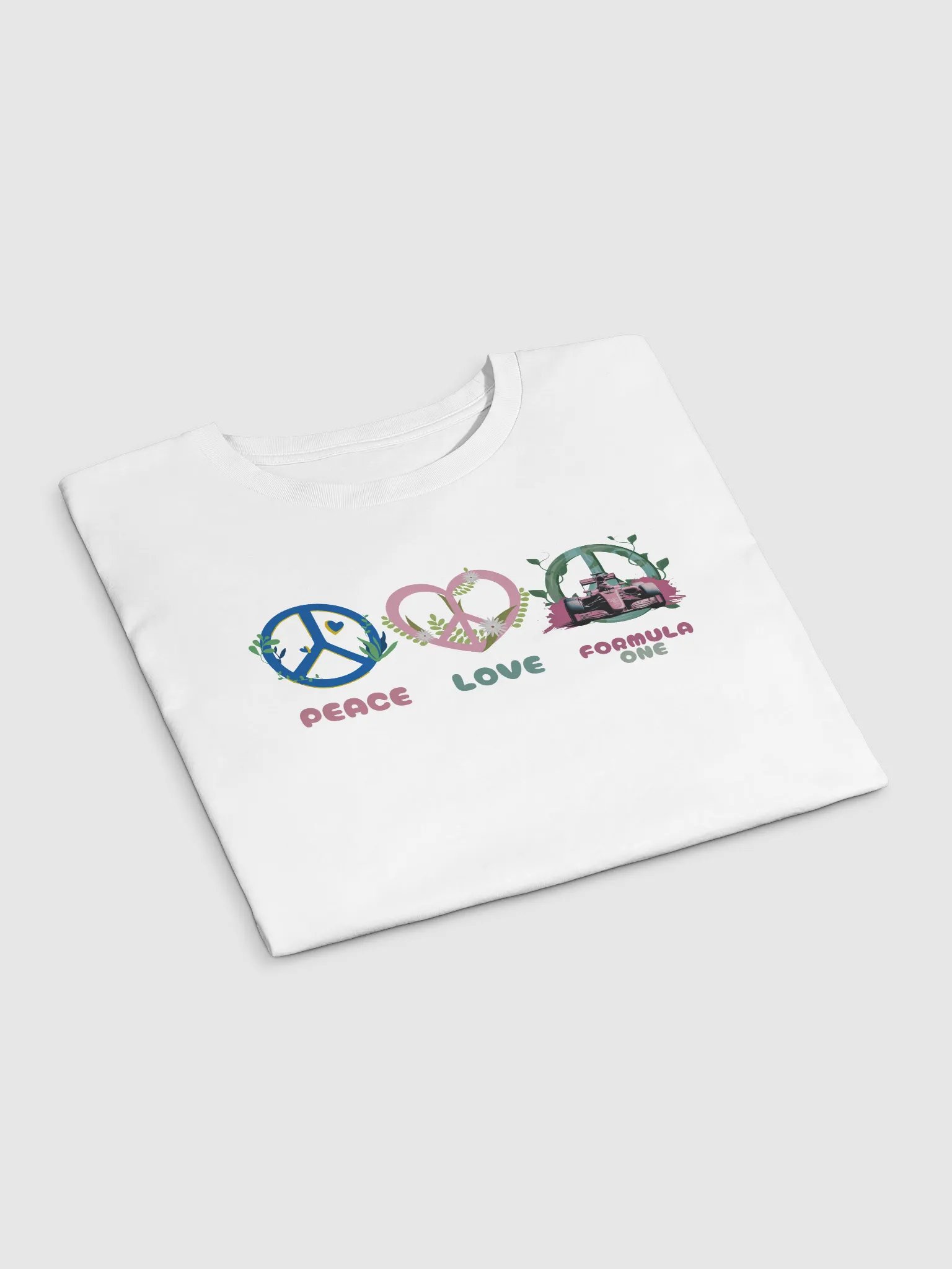 Peace, Love, Formula One Crop Top product image (7)