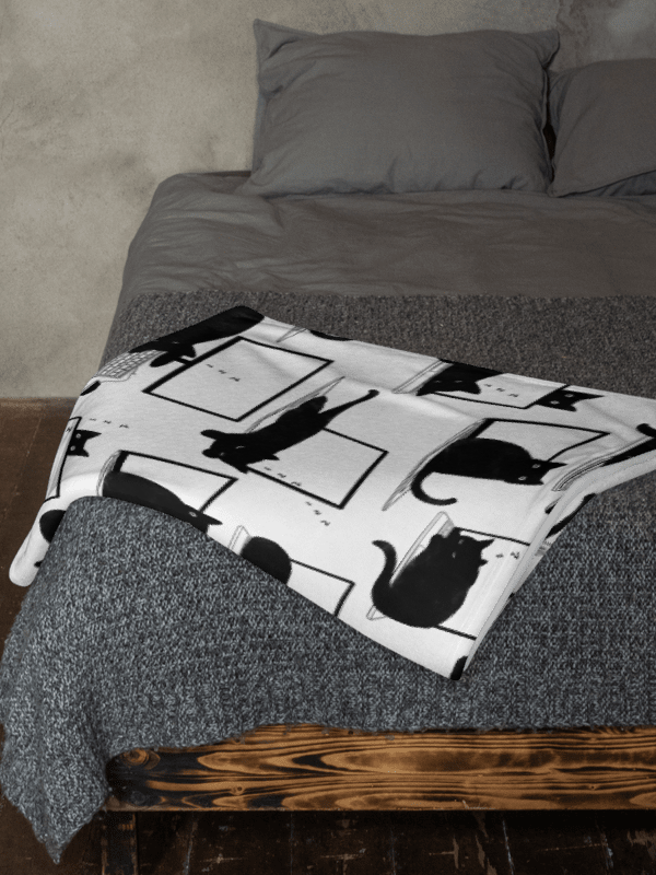 Cats on Laptops Pattern Throw Blanket product image (11)