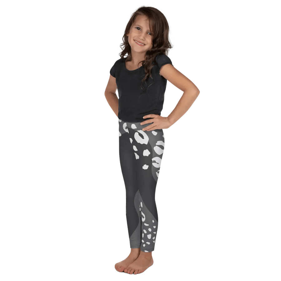 Grey Flowing Jungle Kids Leggings product image (5)