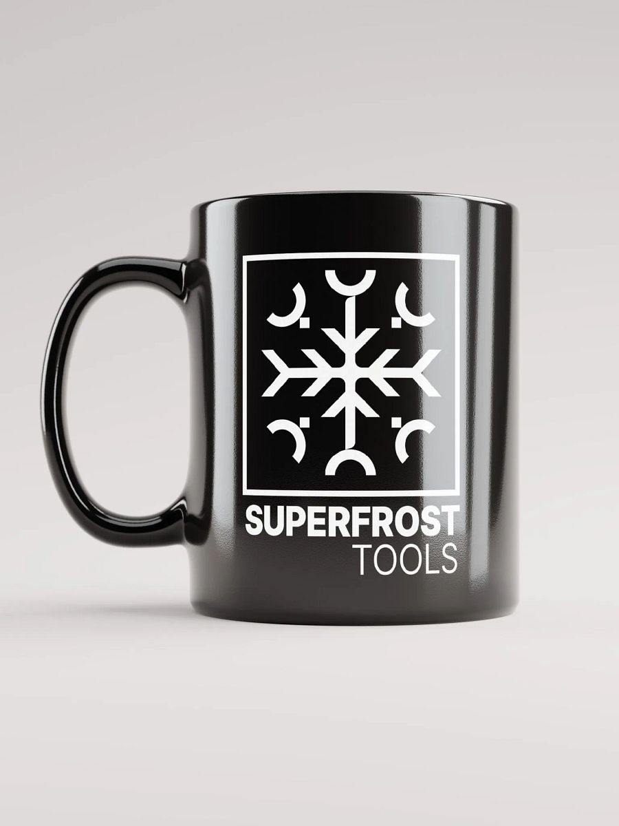 Smaller logo black ceramic mug product image (11)
