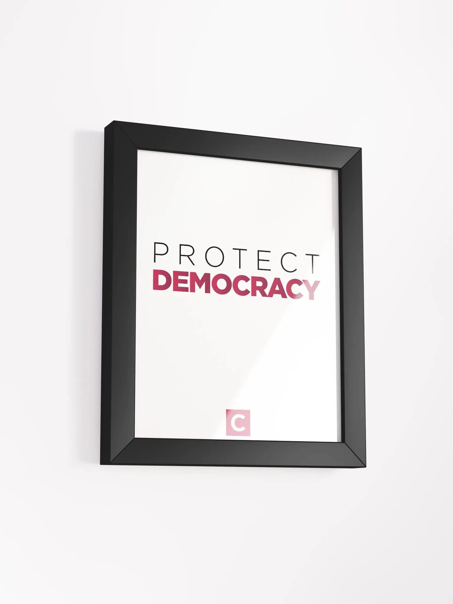 "Protect Democracy" Framed Matte Poster product image (16)