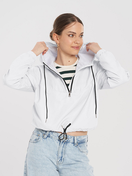 Photo showing All-Over Print Women's Cropped Windbreaker