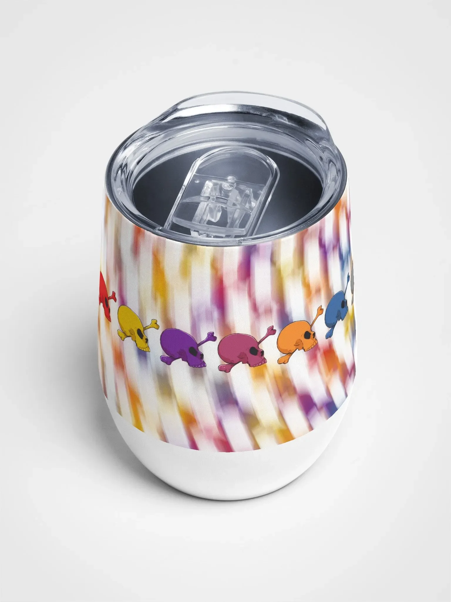 Colorful Skulls Wine Tumbler product image (4)