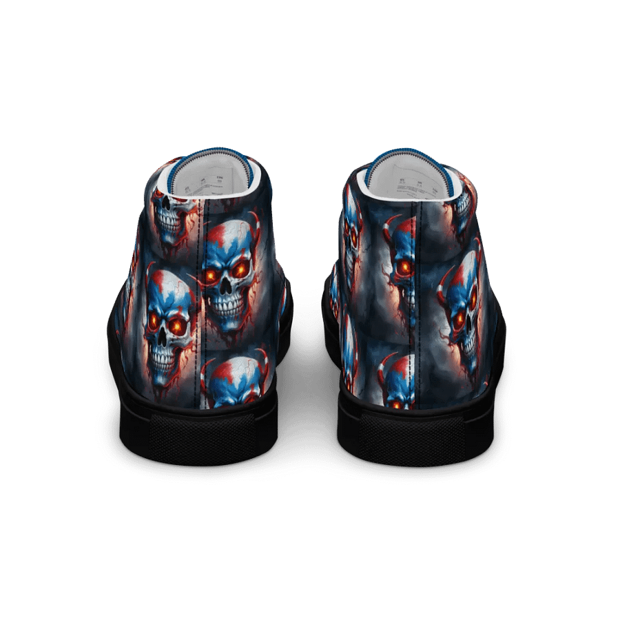 Fiery Skulls Men's High Top Shoes product image (5)