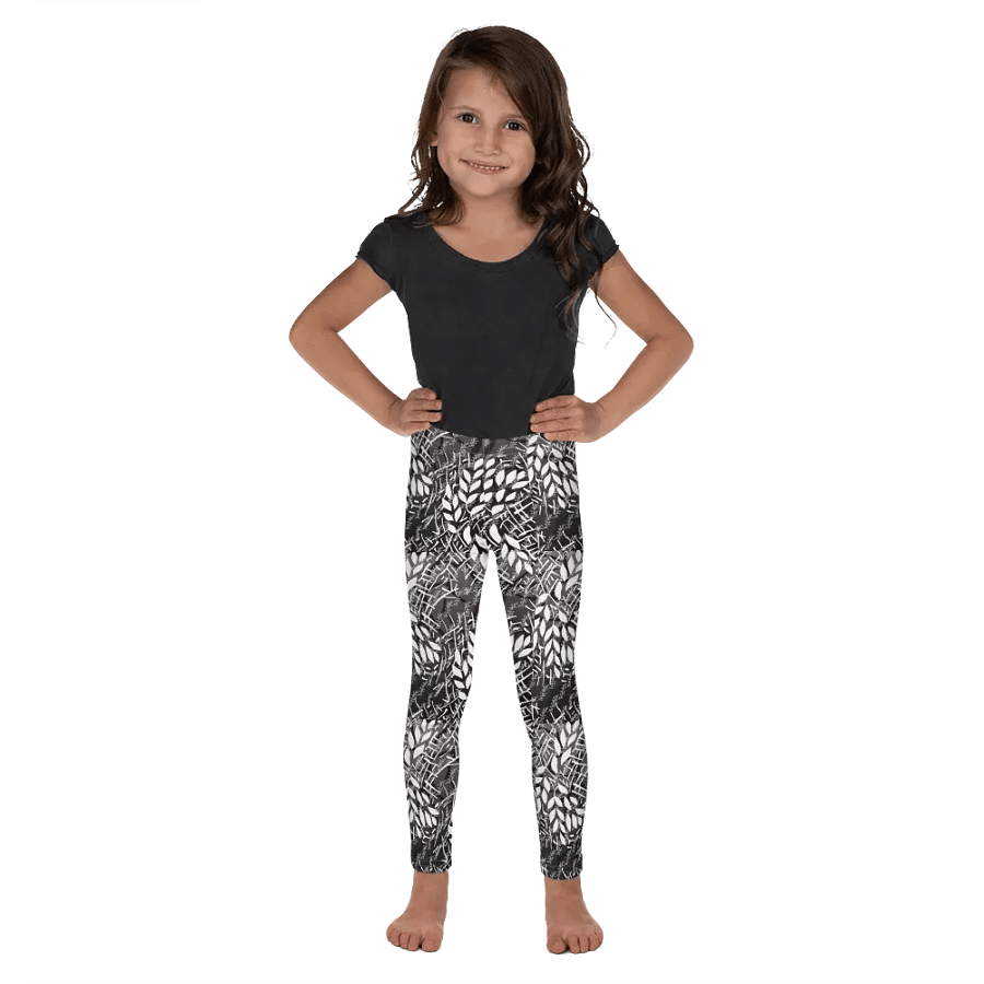 JoBeths' Signature Kids Leggings 👖White Leaves 🍃 Design product image (5)