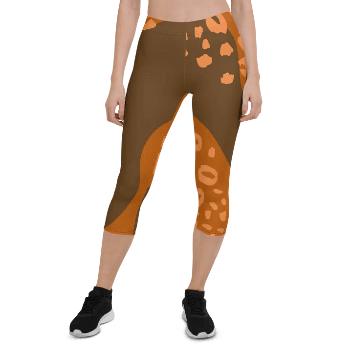Orange Wilderness Camo Capri Leggings product image (1)