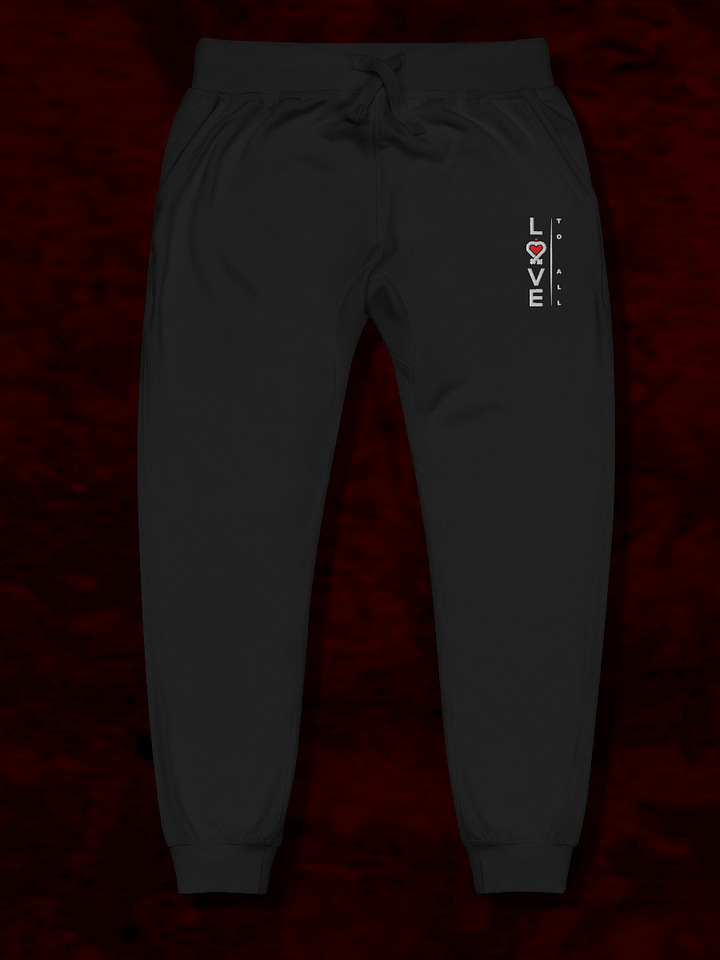 L2A 2025 Dark Slim Embroidered Fleece Joggers product image (1)