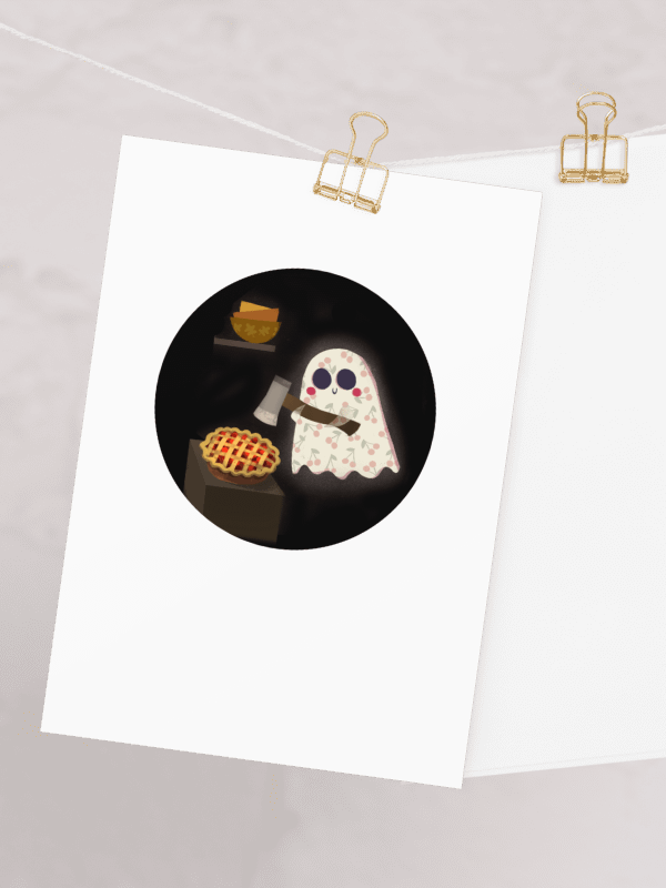 Little Ghost & Cherry Pie - Greeting Card product image (3)