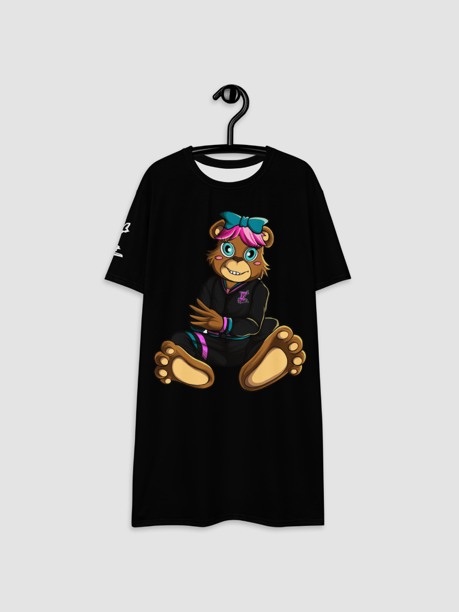 All-Over Print Black T-Shirt Dress product image (4)