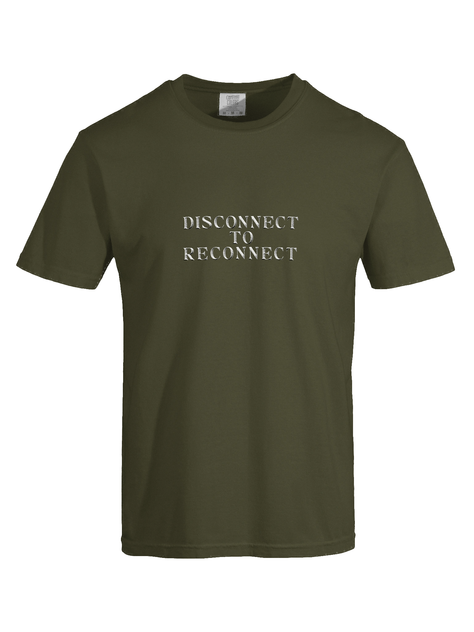 Embroidered Disconnect To Reconnect Unisex Tee product image (3)