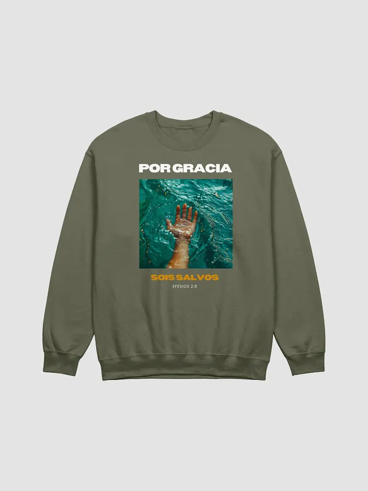 Sudadera Unisex Cuello Redondo | Por gracia sois salvos product image (2)