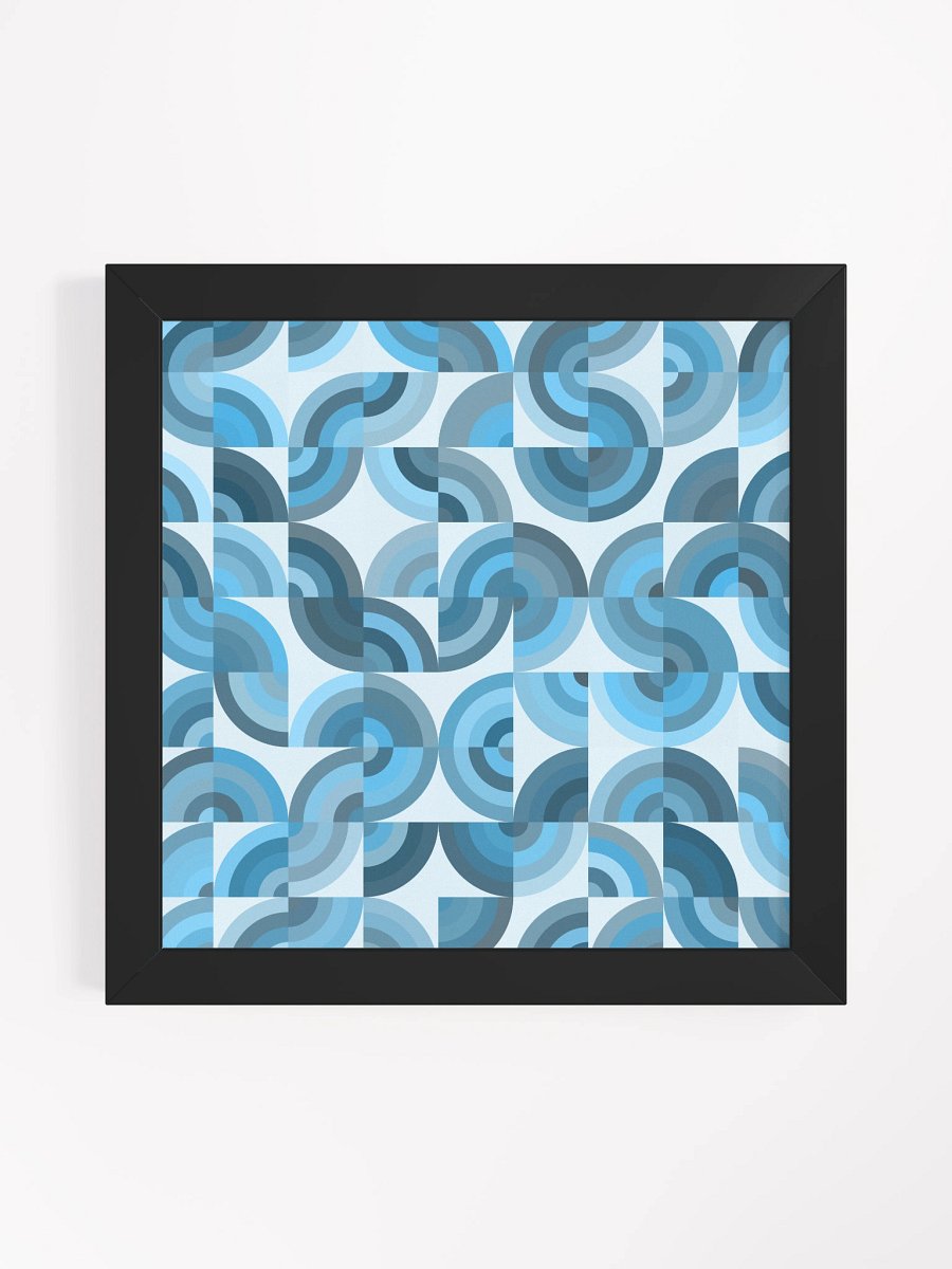 Symmetric Blue Mosaic Framed Poster product image (1)